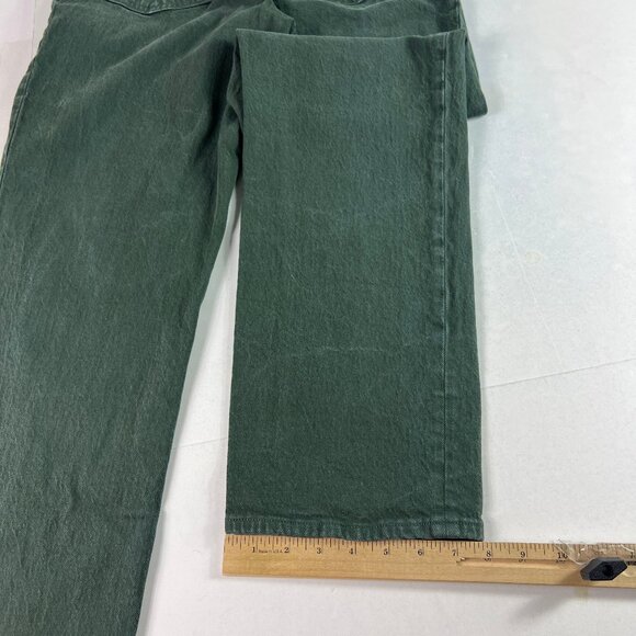 Abercrombie Fitch Jeans Womens 31x32* 90s Straight High Rise Green Denim Tag 30L - Picture 9 of 16